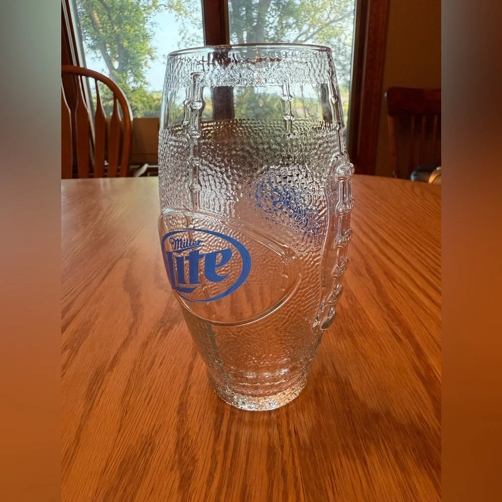 Clear Glass Football Shaped Beer Mug
